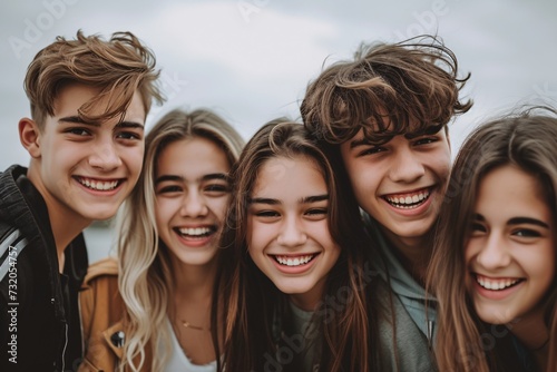 Laughter rings out as youth revel in the moment. Happy faces light up the scene, background lively.