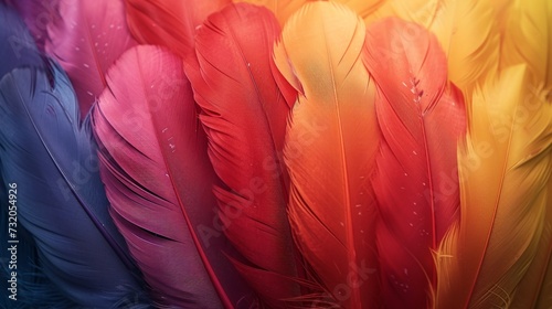 Simple yet mesmerizing image showcasing a myriad of colorful feathers