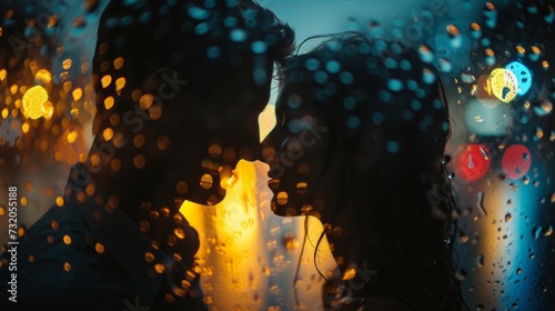 Subtle yet powerful photo capturing the tender affection between a couple dur...