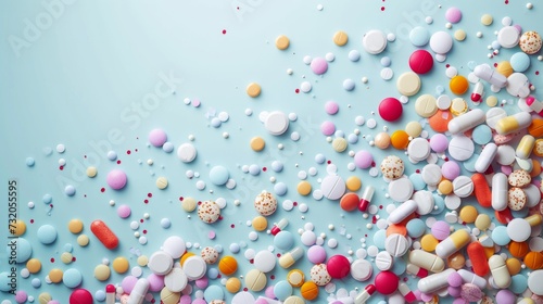 Simplistic design featuring essential pharmaceutical motifs, conveying profes...