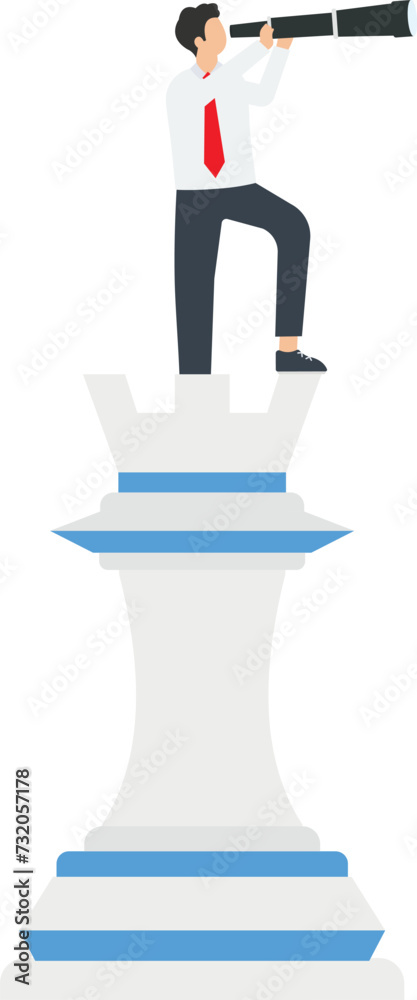In search of a business planning strategy, a long-term plan for a successful business, searching for opportunities, analyzing competitors, a person stands on a chess piece and looks to the future.
In search of a business planning strategy, a long-term plan for a successful business, searching for opportunities, analyzing competitors, a person stands on a chess piece and looks to the future.