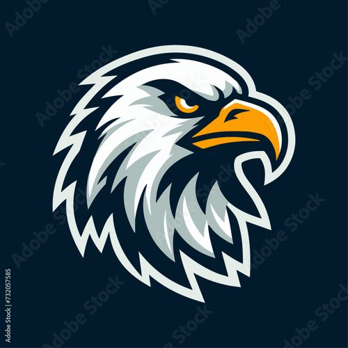 Dynamic Eagle Vector Sports Mascot Logo: Striking Athletic Emblem for Teams & Brands