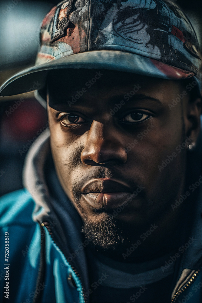 Closeup portrait of a Black man in America Closeup portrait of a Black man in America