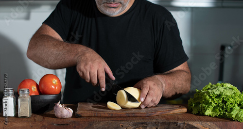Tableau sur toile Hombre condimenta carne