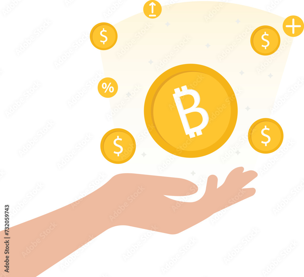 The future of bitcoins and cryptocurrencies, investment opportunities or alternative financial assets concept. Holder who buys bitcoin or cryptocurrency for long term investment, bitcoin independence. The future of bitcoins and cryptocurrencies, investment opportunities or alternative financial assets concept. Holder who buys bitcoin or cryptocurrency for long term investment, bitcoin independence.