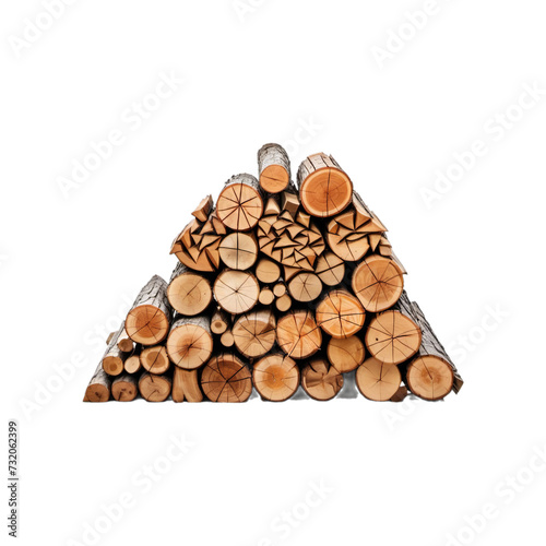 Pile of Cut Wood Logs Stacked  Firewood Storage for Winter  Different Sizes of Wooden Logs PNG Image