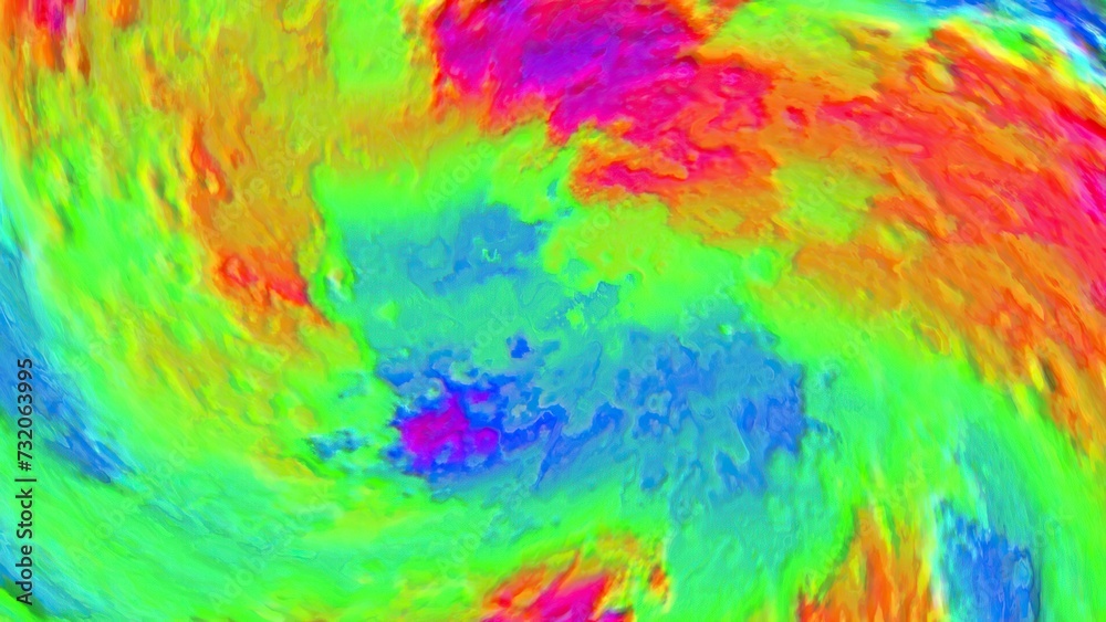 Obraz premium Weather Hurricane On Radar And Satellite