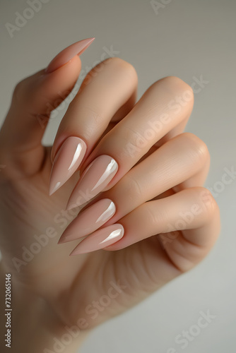 female hands with a beautiful manicure