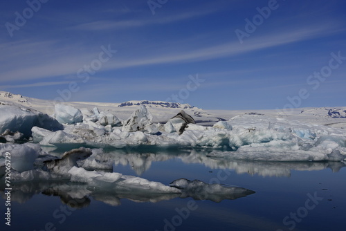 J  kuls  rl  n is a large glacial lake in southern part of Vatnaj  kull National Park  Iceland