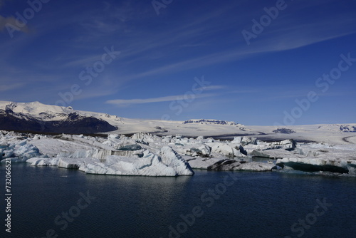 J  kuls  rl  n is a large glacial lake in southern part of Vatnaj  kull National Park  Iceland