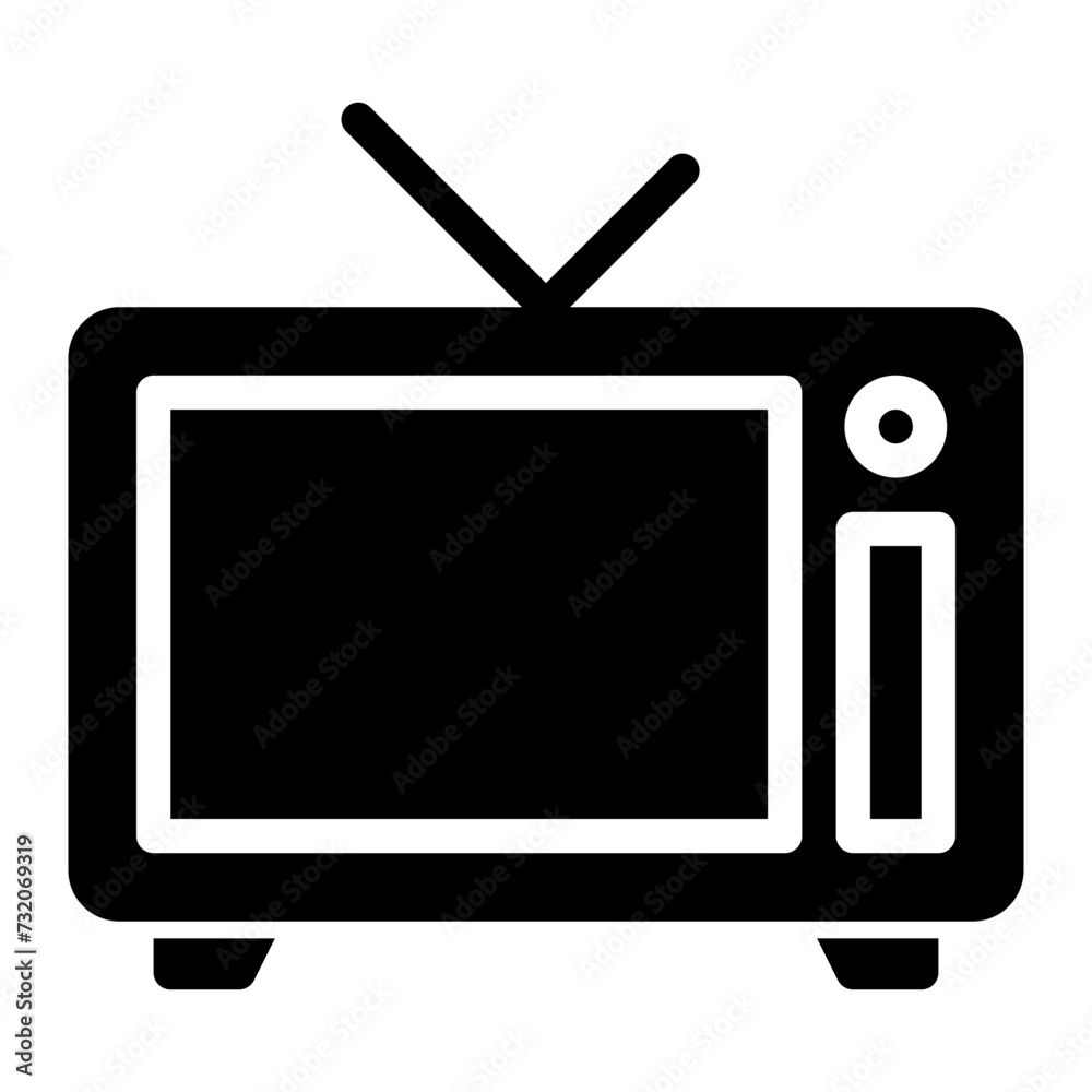 This is the Television icon from the Party and Celebration icon collection with an Solid style This is the Television icon from the Party and Celebration icon collection with an Solid style