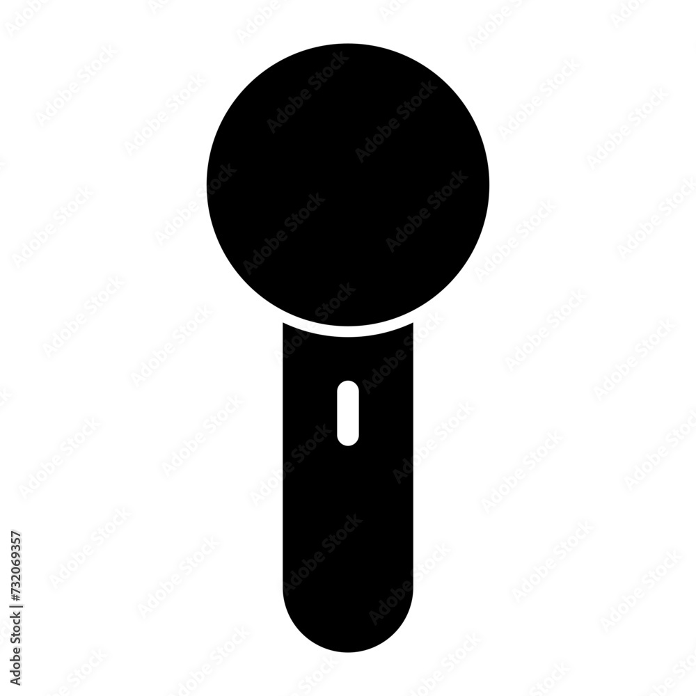 This is the Mic icon from the Party and Celebration icon collection with an Solid style