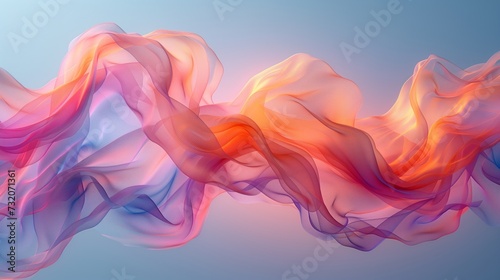 flowing ribbons in a gentle dance  using soft  harmonious colors against a minimalist background  to convey movement and tranquility