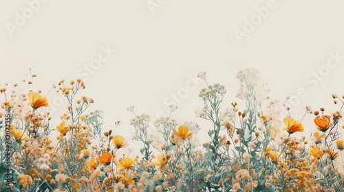 Vibrant Field of Yellow and White Flowers