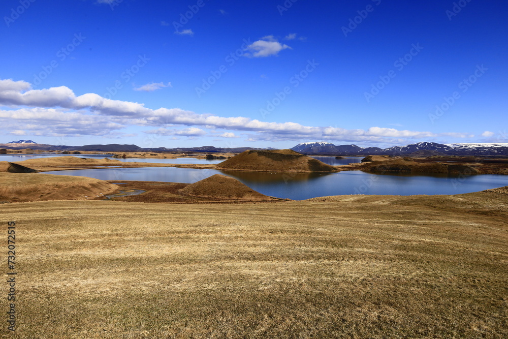 Φωτογραφία Mývatn is a shallow lake situated in an area of active volcanism in the north of