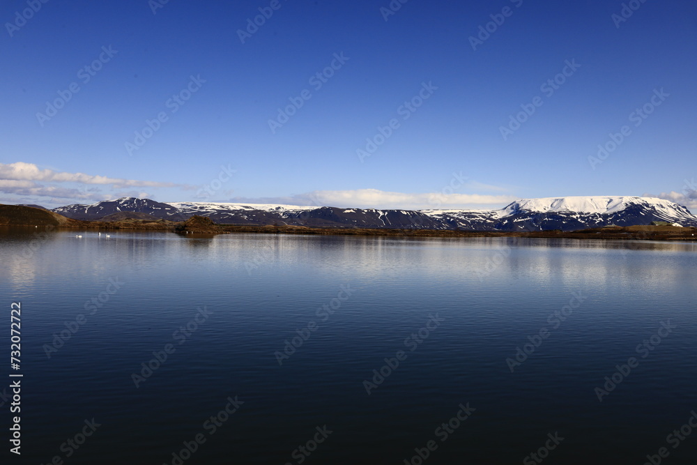 Φωτογραφία Mývatn is a shallow lake situated in an area of active volcanism in the north of