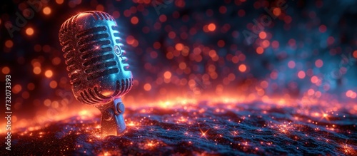 microphone in the form of a starry sky
