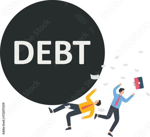 Huge iron ball fell hit the businessman
