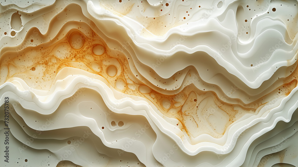 Close-Up of White and Brown Substance - obrazy, fototapety, plakaty 