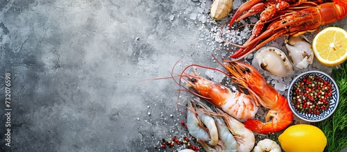 A wide variety of seafood on ice is available, showcasing the diverse options for food lovers and enthusiasts.