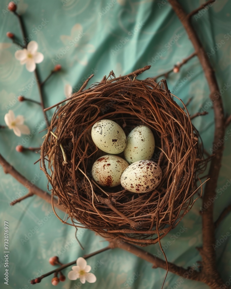 Birds Nest With Four Eggs Birds Nest With Four Eggs