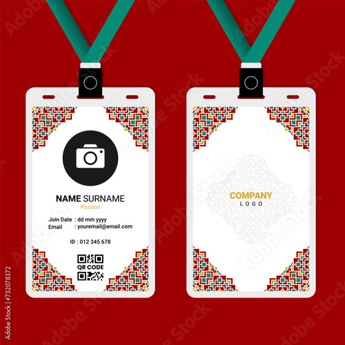 Islamic Geometric ID Card Design for Business or Company