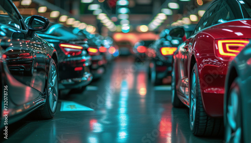 Cars at a car factory © BraveSpirit