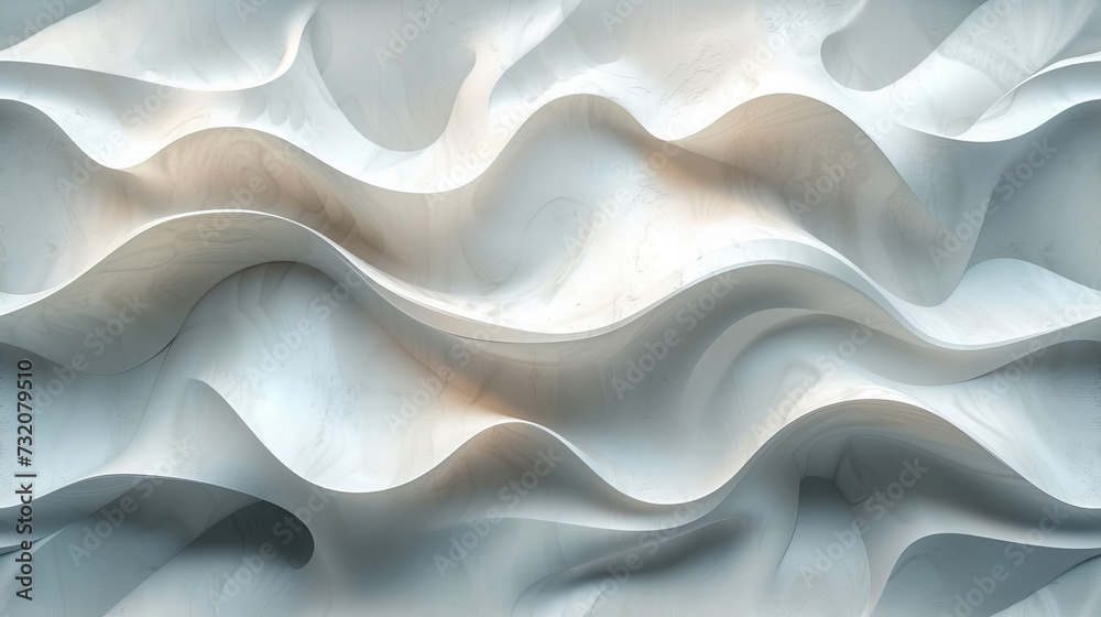 Close-up View of Wavy White Surface