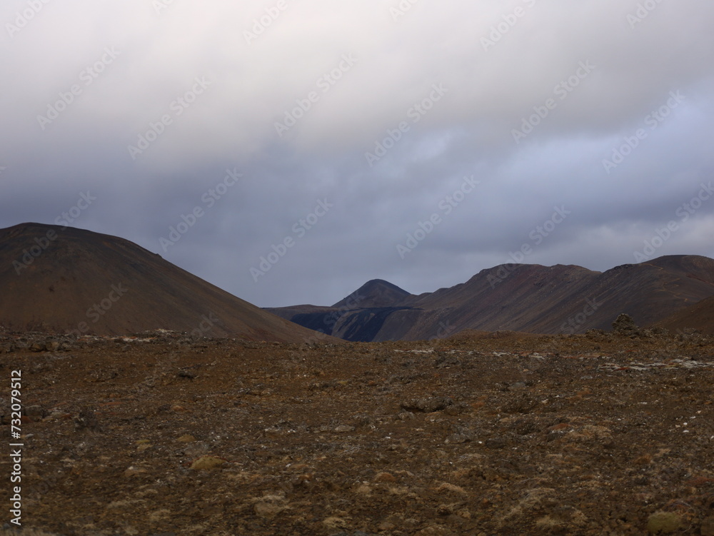 Reykjanesfólkvangur is a nature preserve in Iceland with lava formations, crater lakes, bird cliffs and bubbling geothermic fields