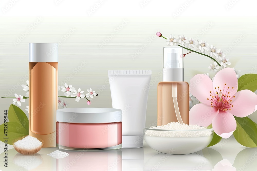Skincare ylang ylang massage oil cream, antiaging wellness treatment cosmetic packaging mockup. Body care towel. Treatment intensive hydration powder jar mockup. spill package soap foam pot Skincare ylang ylang massage oil cream, antiaging wellness treatment cosmetic packaging mockup. Body care towel. Treatment intensive hydration powder jar mockup. spill package soap foam pot