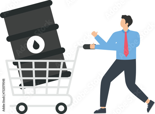 Crude oil investment, buy oil stock to make profit, fuel, power or energy company

