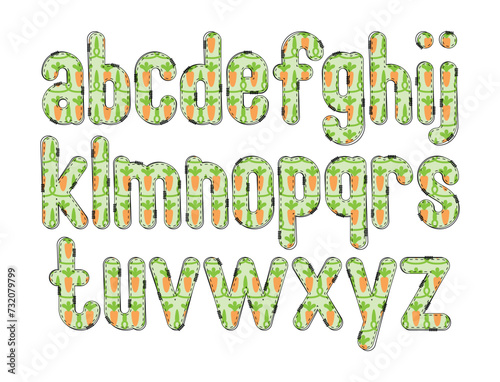 Versatile Collection of Carrots Alphabet Letters for Various Uses