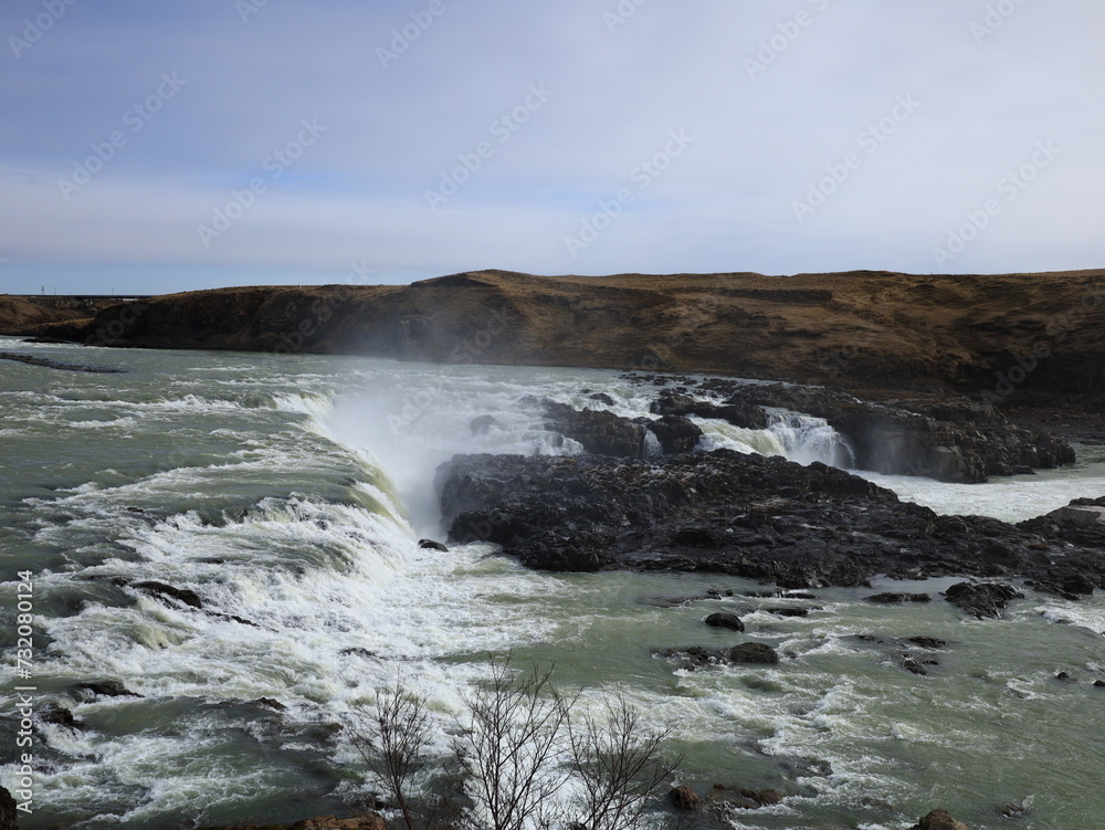 Urriĭafoss is a waterfall in Iceland located in the south of the country, on the course of the Þjórsá. Urriĭafoss is a waterfall in Iceland located in the south of the country, on the course of the Þjórsá.