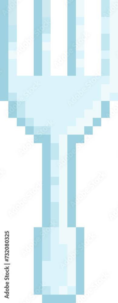 Naklejka premium fork pixel art, fork