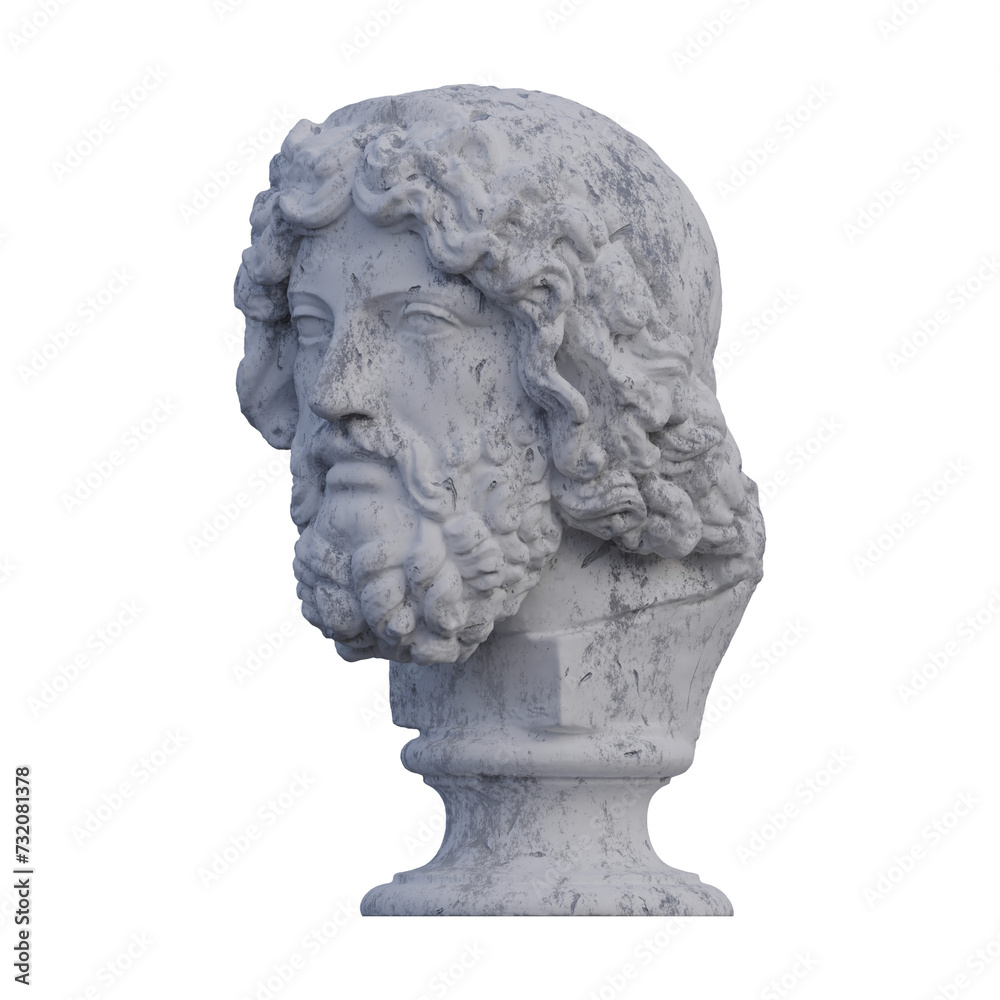 Zeus statue, 3d renders, isolated, perfect for your design Zeus statue, 3d renders, isolated, perfect for your design