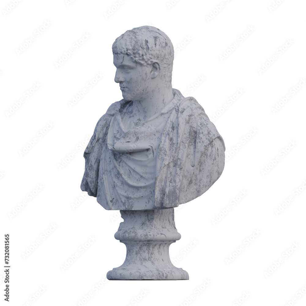 Geta  statue, 3d renders, isolated, perfect for your design