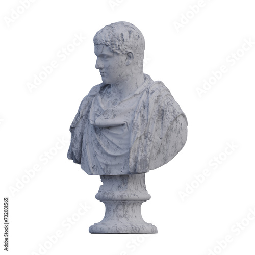 Geta statue, 3d renders, isolated, perfect for your design