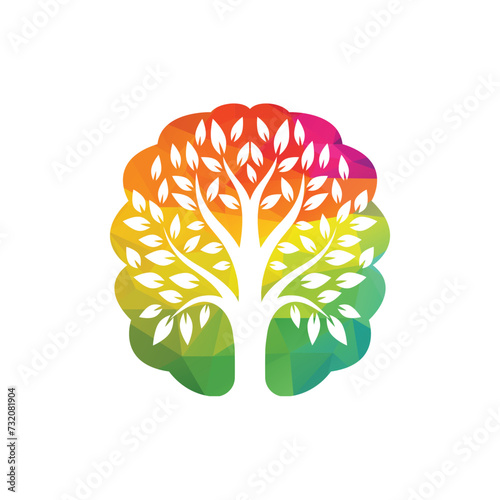 Brain tree logo concept design.