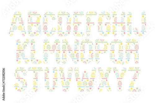 Versatile Collection of Pastel Eggs Alphabet Letters for Various Uses