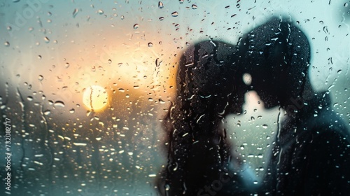 Minimalist capture portraying the deep connection between two lovers amidst a...