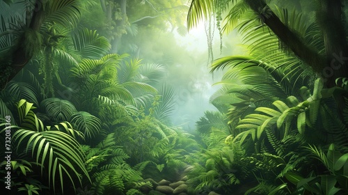 Beautiful jungle, hyper realistic natural © Jenia