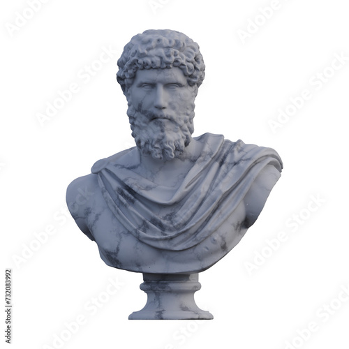 Lucius Auelius Verus  statue, 3d renders, isolated, perfect for your design