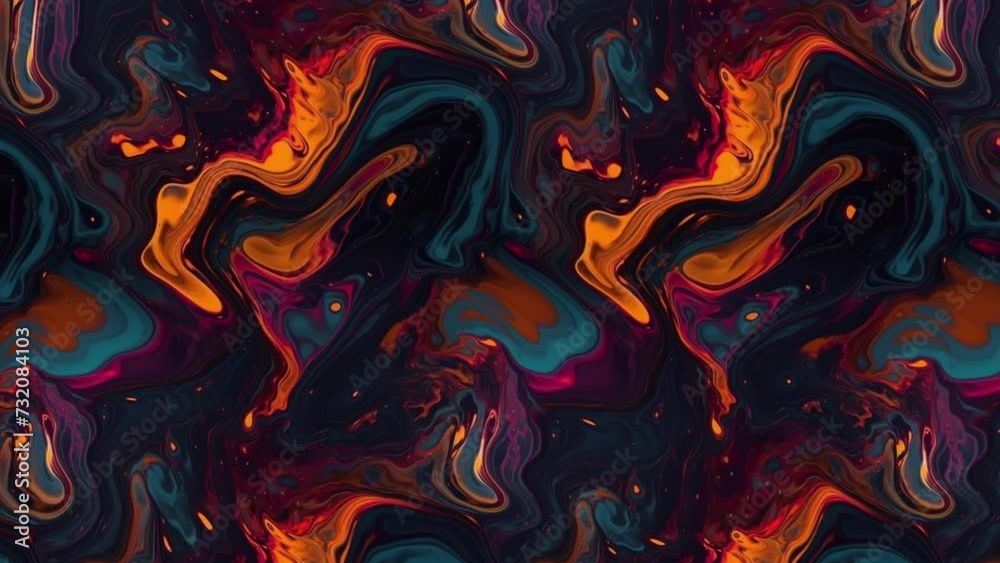 Colorful Abstract Fluid Holographic Waves motion Digital Design Seamless looping. neon Soft Rainbow Colorful Gradient Iridescent Hologram prism and smoke