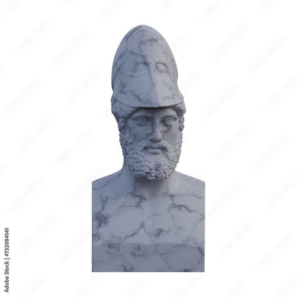 Pericles statue, 3d renders, isolated, perfect for your design Pericles statue, 3d renders, isolated, perfect for your design