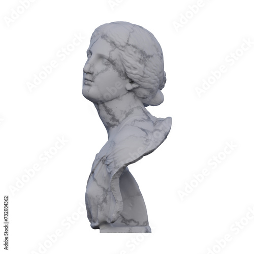 Niobe  statue, 3d renders, isolated, perfect for your design