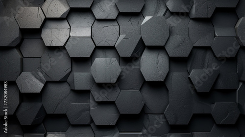 Black and White Photo of a Hexagonal Pattern