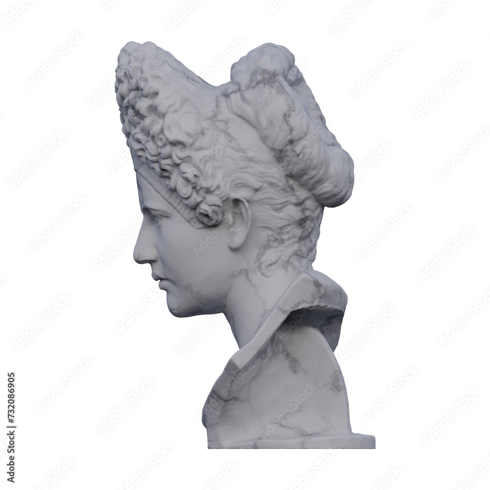 Iulia Titi statue, 3d renders, isolated, perfect for your design Iulia Titi statue, 3d renders, isolated, perfect for your design