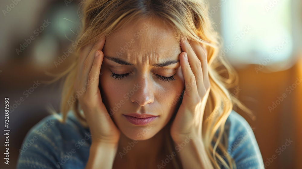 Obraz premium Chronic headache , migraine