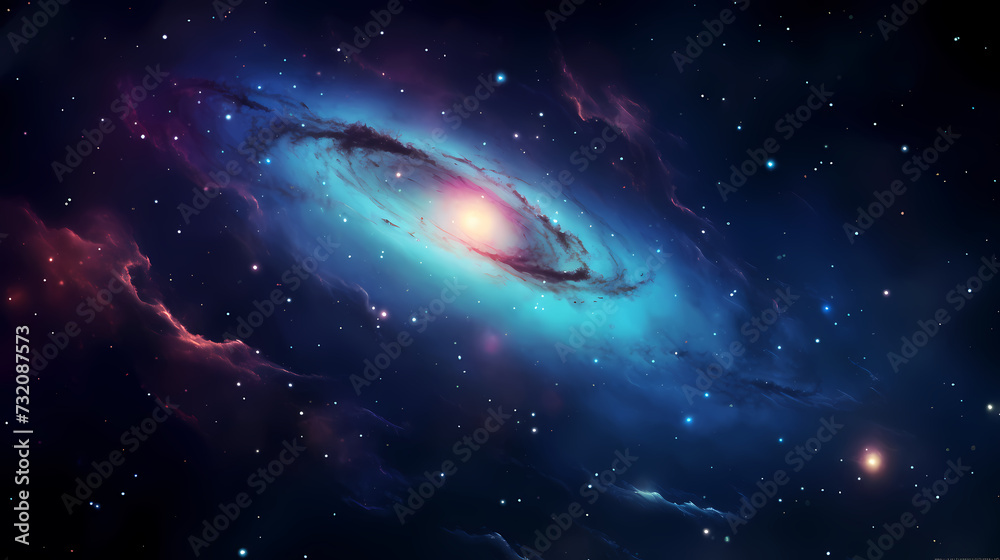 Cosmic illustration showing vibrant cosmic background