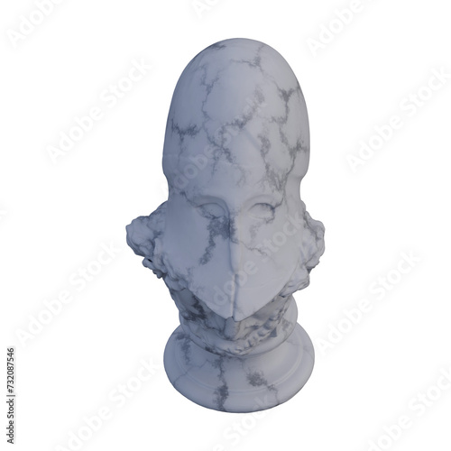 Phocion  statue, 3d renders, isolated, perfect for your design photo